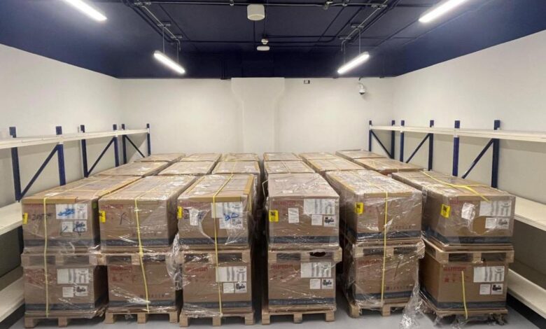 صورة للشحنة نشرها طارق أمين، الرئيس التنفيذي لشركة HUMAIN على LinkedIn