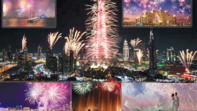 الألعاب النارية يوم رأس السنة في دبي