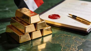 سيعمل الجانبان على إنشاء منظومة متكاملة لبنك الذهب بإحدى المناطق الحرة المخصّصة في مصر - صورة مولدة بالذكاء الاصطناعي Perplexity